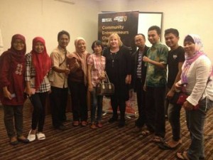 Sindu Dwi Hartanto (staf Program Pertanian LPPSLH) saat mengikuti kegiatan CEC wave 4 British Council